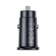 BASEUS 12V 30W, USB-A + USB-C,GoTrip DP1 /черен/ - C00072300123-00