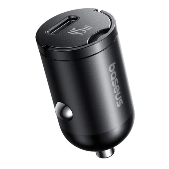 BASEUS 12V 45W USB-C + кабел Type-C - Type-C, PrimeTrip VP2, /черен/ - C0206800