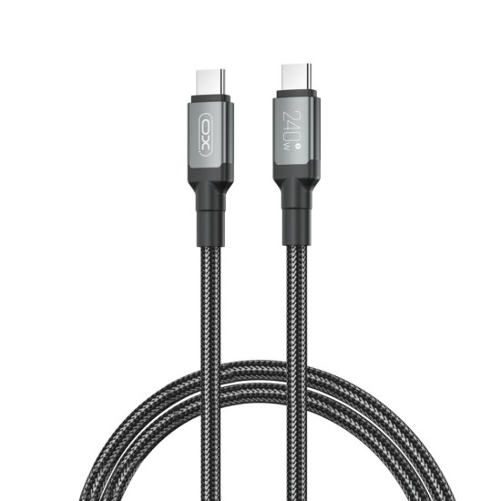 XO Кабел Type-C - Type-C, 1м, 240W, Metal Braided, NB-Q264A /черен/