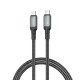 XO Кабел Type-C - Type-C, 1м, 240W, Metal Braided, NB-Q264A /черен/