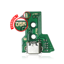 Micro USB Букса за зареждане Board с 12-Pin Лентов кабел за PlayStation 4 Controllers (Version 1: JDS-050 / JDS-055)