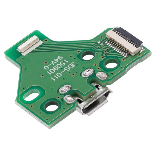Micro USB Букса за зареждане Board с 12-Pin Лентов кабел за PlayStation 4 Controllers (Version 2: JDS-011)