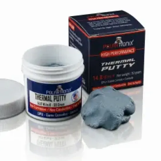 Thermal Putty 14.8 W/m·K Non-Conductive High-Performance Gap Filler (50g) за Laptop GPU / PS5 Xbox Series X/S / VRAM MOSFETs Coils (PolarTronix)
