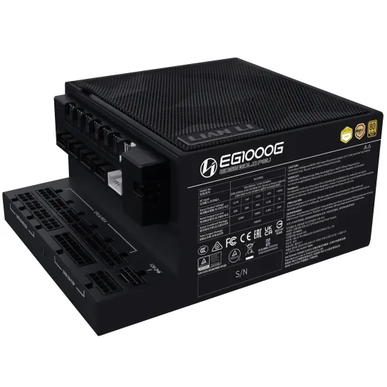 Захранващ блок Lian Li EDGE 1000W 80+ Gold PCIe 5.1, ATX 3.1 - Черно Захранващ блок Lian Li EDGE 1000W 80+ Gold PCIe 5.1, ATX 3.1 - Черно