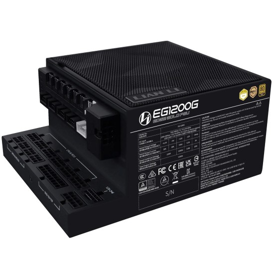Захранващ блок Lian Li EDGE 1200W 80+ Gold PCIe 5.1, ATX 3.1 - Черно Захранващ блок Lian Li EDGE 1200W 80+ Gold PCIe 5.1, ATX 3.1 - Черно