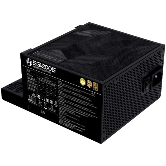 Захранващ блок Lian Li EDGE 1200W 80+ Gold PCIe 5.1, ATX 3.1 - Черно Захранващ блок Lian Li EDGE 1200W 80+ Gold PCIe 5.1, ATX 3.1 - Черно