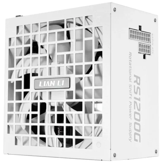 Захранващ блок Lian Li RS 1200W 80+ Gold PCIe 5.1, ATX 3.1, RS Hub - Бял Захранващ блок Lian Li RS 1200W 80+ Gold PCIe 5.1, ATX 3.1, RS Hub - Бял