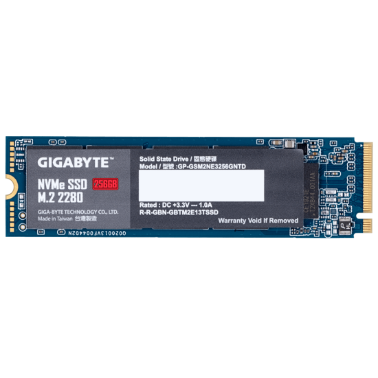 SSD Gigabyte M.2 NVMe PCIe Gen 3 SSD 256GB