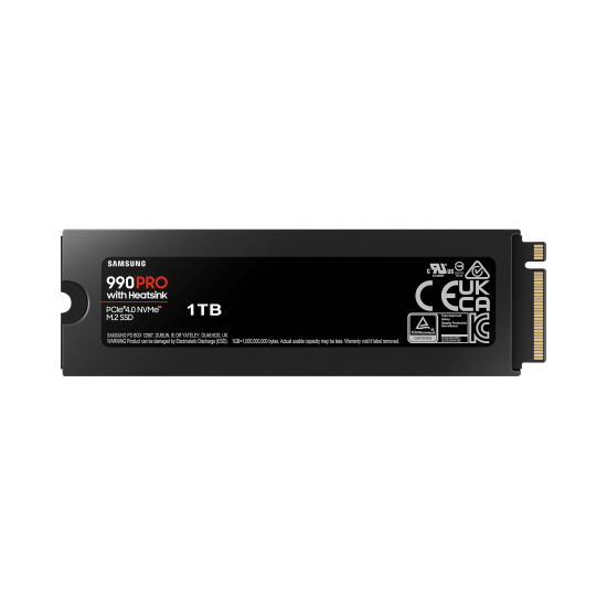 SSD SAMSUNG 990 PRO с Heatsink, 1TB, M.2 Type 2280, MZ-V9P1T0CW