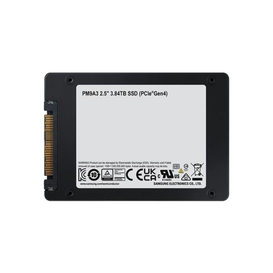 SSD SAMSUNG PM9A3, 2.5”, 3.84 TB, PCIe 4.0, MZQL23T8HCLS-00W7