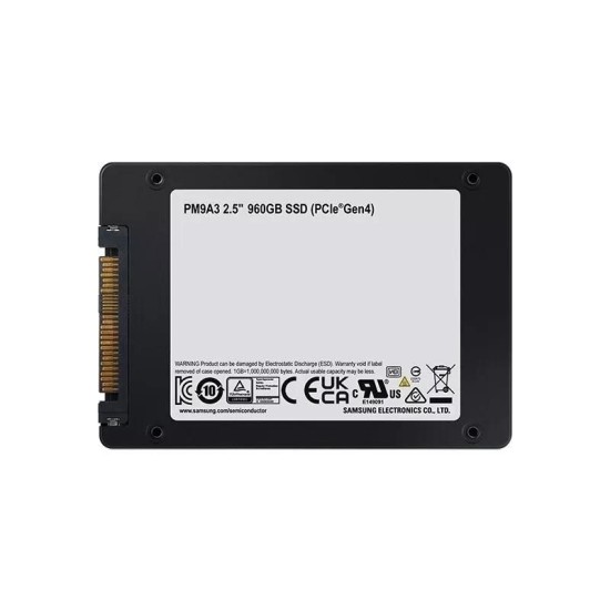 SSD SAMSUNG PM9A3, 2.5”, 960 GB, PCIe 4.0, MZQL2960HCJR