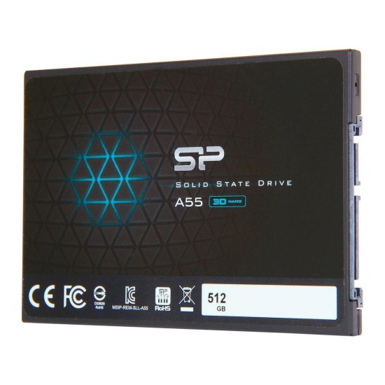 SSD SILICON POWER A55, 2.5", 512 GB, SATA3 3D NAND flash