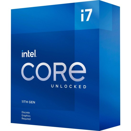 Процесор Intel Rocket Lake Core i7-11700KF, 8 Cores, 3.60Ghz (Up to 5.00Ghz), 16MB, 125W, LGA1200, BOX