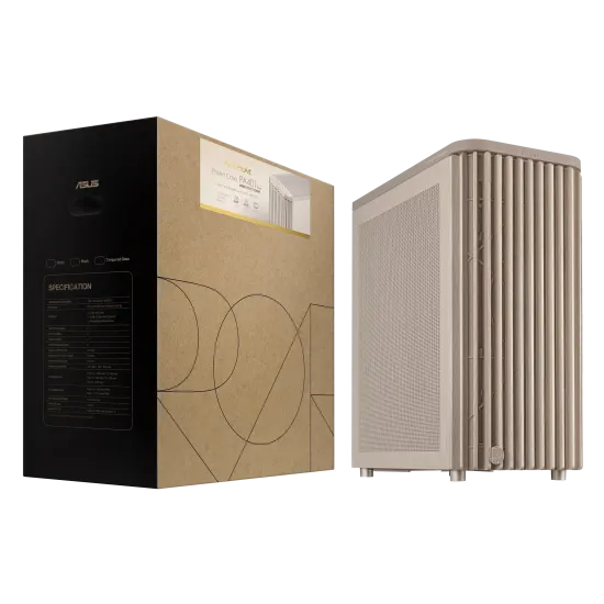 Кутия ASUS ProArt PA401 Wood Edition Beige - Mesh Panel