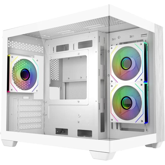 Кутия CoolerMaster Elite 481 Wood - Бяла Кутия CoolerMaster Elite 481 Wood - Бяла