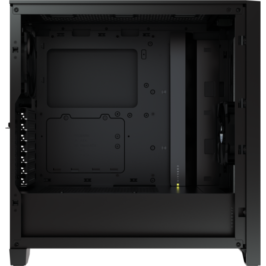 Кутия Corsair 4000D Airflow Mid Tower, Tempered Glass, Черна