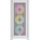 Кутия Corsair iCUE 4000D RGB Airflow Mid Tower, Tempered Glass, Бяла