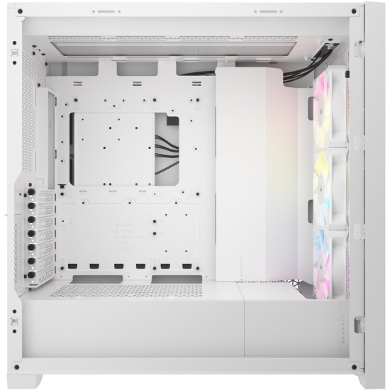 Кутия Corsair iCUE 5000D RGB Airflow Mid Tower, Tempered Glass, Бяла