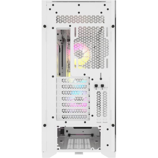 Кутия Corsair iCUE 5000D RGB Airflow Mid Tower, Tempered Glass, Бяла