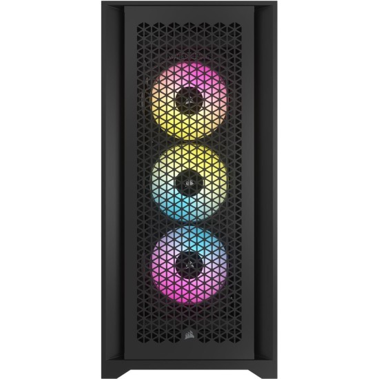 Кутия Corsair iCUE 5000D RGB Airflow Mid Tower, Tempered Glass, Черна