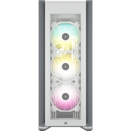 Кутия Corsair iCUE 7000X RGB Full Tower, Tempered Glass, Бяла