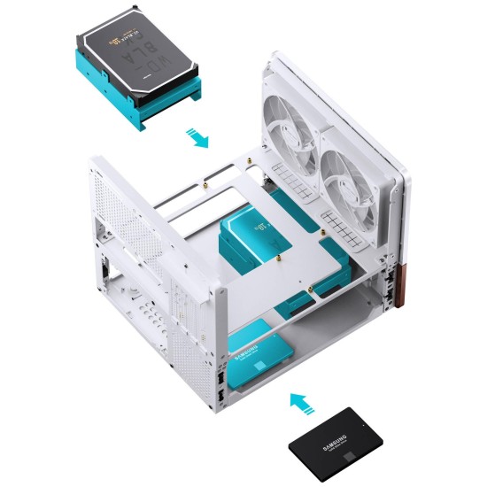 Кутия Jonsbo V12 Micro-ATX - Бяла Кутия Jonsbo V12 Micro-ATX - Бяла