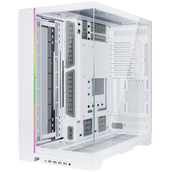 Кутия Lian Li PC-O11 Dynamic EVO XL Full-Tower, Tempered Glass, Бяла