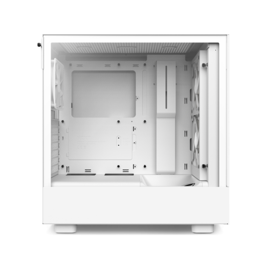 Кутия NZXT H5 Flow RGB Matte White, Mid-Tower