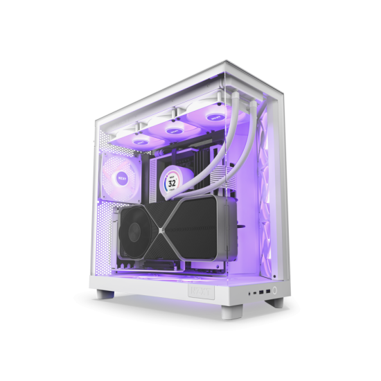 Кутия NZXT H6 Flow RGB Matte White - Middle Tower