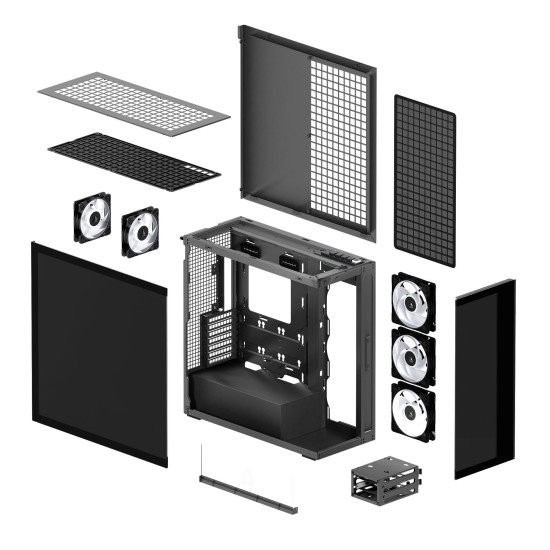Кутия за компютър Arctic Xtender Mirror - Black Mid-Tower