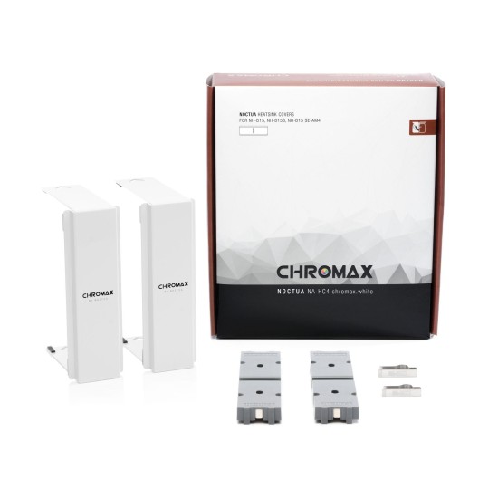 Комплект капаци за охладител Noctua NA-HC4.chromax.white за NH-D15, D15-S, D15-SE AM4, Бял