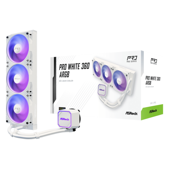 Охладител за процесор ASRock Pro White 360 ARGB