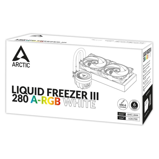 Охладител за процесор Arctic Liquid Freezer III 280 White A-RGB