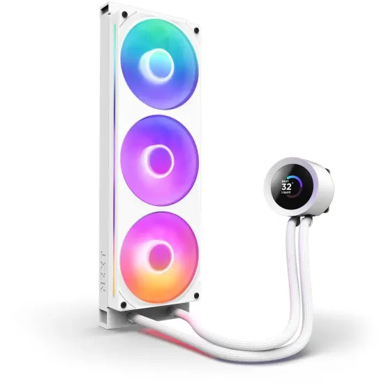 Охладител за процесор NZXT Kraken Plus 360 RGB LCD Display - White