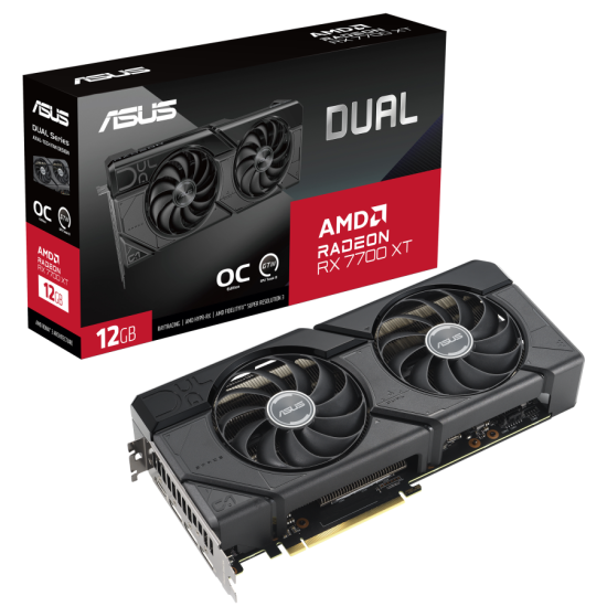 Видео карта ASUS DUAL RX 7700 XT OC 12GB GDDR6