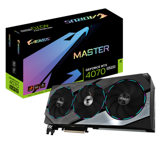 Видео карта GIGABYTE RTX 4070 SUPER AORUS MASTER 12GB GDDR6X