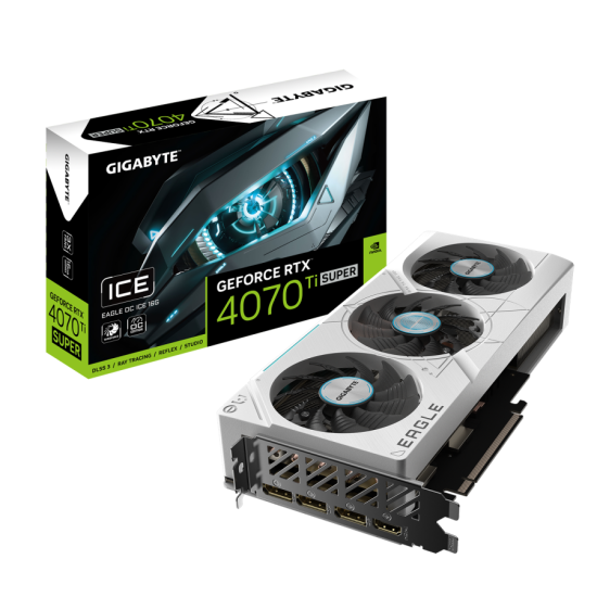 Видео карта GIGABYTE GeForce RTX 4070 TI SUPER EAGLE OC ICE 16GB GDDR6X