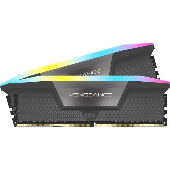 Памет Corsair Vengeance Gray RGB DDR5 64GB (2x32GB), 5600MHz, AMD EXPO & Intel XMP Памет Corsair Vengeance Gray RGB DDR5 64GB (2x32GB), 5600MHz, AMD EXPO & Intel XMP