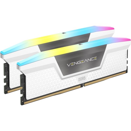 Памет Corsair Vengeance White RGB 32GB(2x16GB) DDR5 5200MHz CMH32GX5M2B5200C40W
