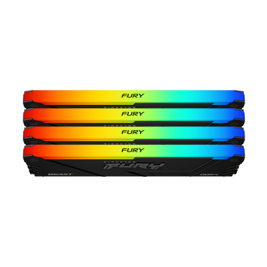 Памет Kingston FURY Beast Black RGB 128GB(4x32GB) DDR4 3200MHz CL16