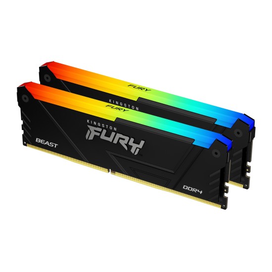 Памет Kingston FURY Beast Black RGB 16GB(2x8GB) DDR4 2666MHz KF426C16BBK2/16