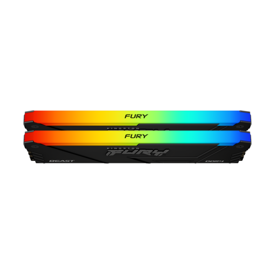 Памет Kingston FURY Beast Black RGB 32GB(2x16GB) DDR4 3200MHz CL16