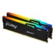 Памет Kingston FURY Beast RGB Black 32GB (2x16GB) DDR5 6000MHz CL36 KF560C36BBE2AK2-32