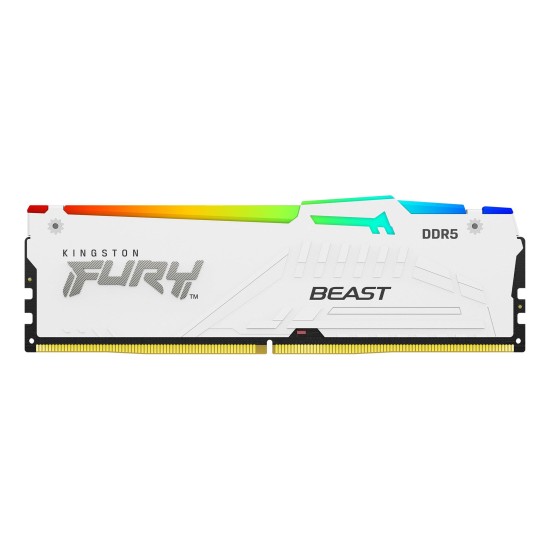 Памет Kingston FURY Beast White RGB 32GB(2x16GB) DDR5 6000MHz CL36