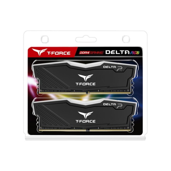 Памет Team Group T-Force Delta RGB Black, DDR4, 32GB (2x16GB), 3600MHz, 1.35V