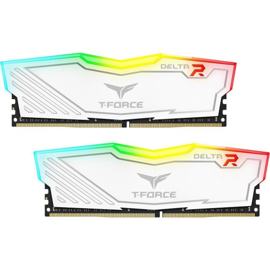 Памет Team Group T-Force Delta RGB White DDR4 - 16GB (2x8GB) 3200MHz CL16