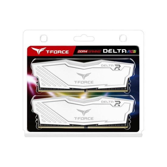 Памет Team Group T-Force Delta RGB White DDR4 16GB (2x8GB) 3200MHz 1.35V