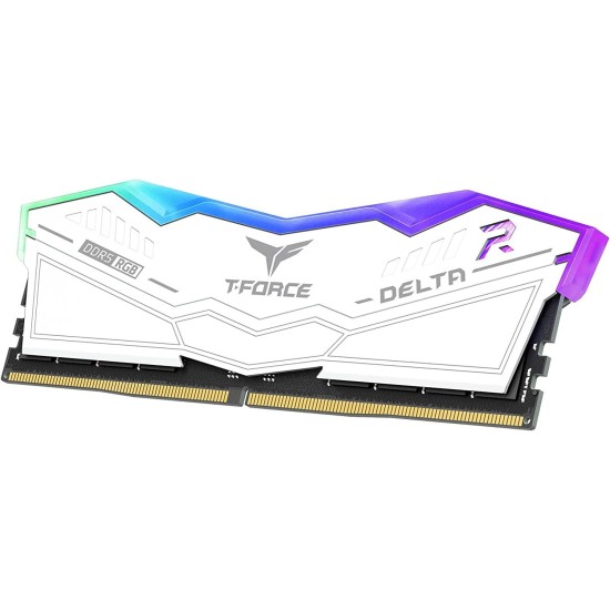 Памет Team Group T-Force Delta RGB White DDR5 32GB (2x16GB) 6000MHz CL38