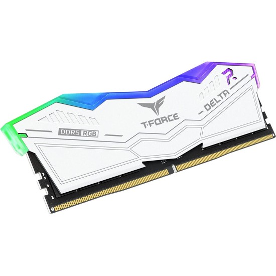 Памет Team Group T-Force Delta RGB White DDR5 32GB (2x16GB) 6000MHz CL38