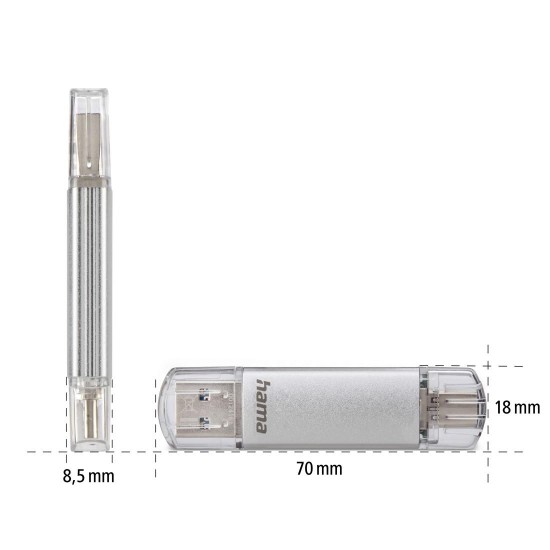 USB памет HAMA Тип USB-C/UBS 3.0 Laeta, 64GB, 40GB/s USB памет HAMA Тип USB-C/UBS 3.0 Laeta, 64GB, 40GB/s